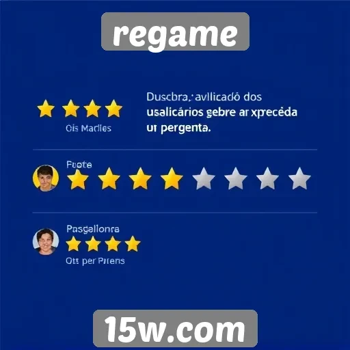 Avaliação de usuários sobre a experiência no Regame